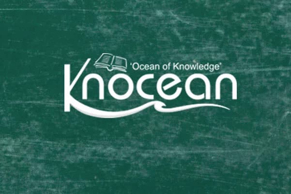Knocean logo with the tagline ‘Ocean of Knowledge,’ representing education and learning initiatives for social causes. 